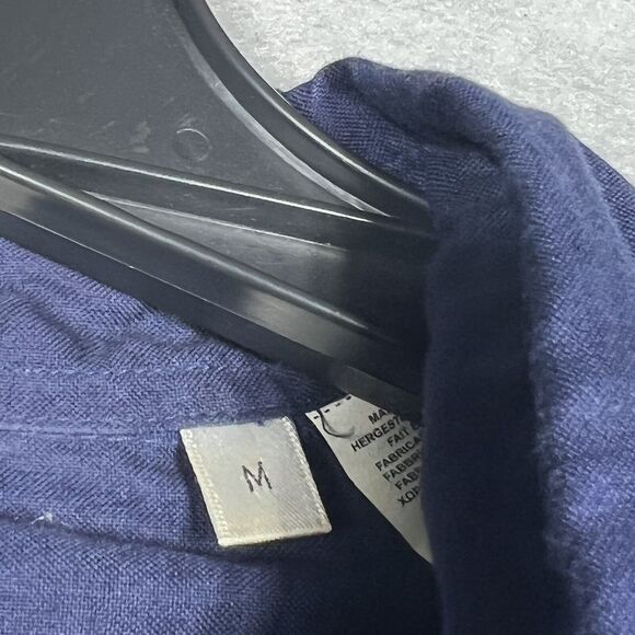 GANT Shirt Dress Women’s Medium Navy 1/2 Button Front Tie Waist The Smile Shift - Picture 10 of 10